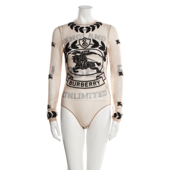 Burberry Sheer printed bodysuit - Picture 1 of 3